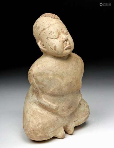 Rare Important Olmec Seated Terracotta Baby w/Oxford TL