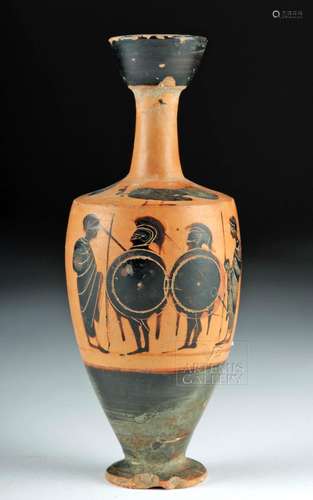 Greek Attic Black-Figure Pottery Lekythos