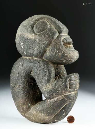 Taino Volcanic Stone Zemi Figure