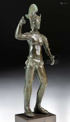 Superb Etruscan Bronze Statue of Laran / Mars