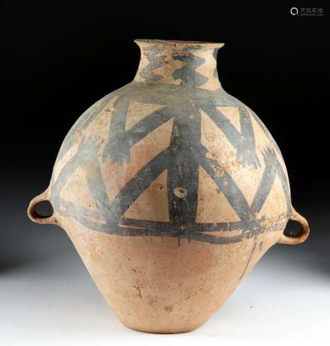 Large Chinese Neolithic Terracotta Painted Vessel