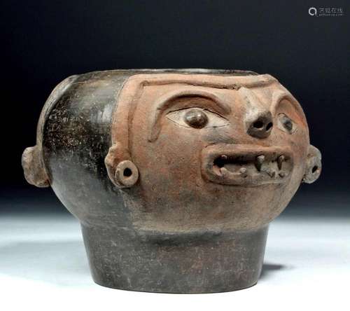 Fine Chavin Janus-Headed Polychrome Vessel