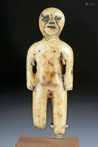 Miniature 19th C. Alaska Bone Anthropomorphic Figure