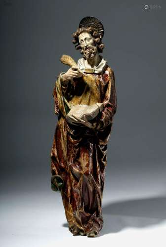 18th C. Spanish Colonial Wood Santo - An Evangelist