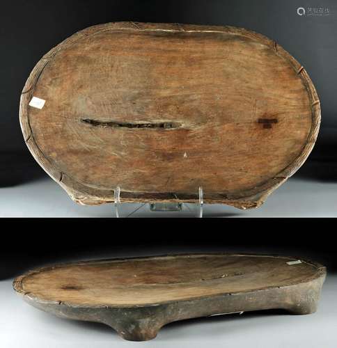 Massive 20th C. Hawaiian Koa Poi Platter