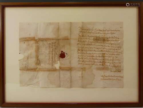 RARE ANTIQUE CONTINENTAL ROYAL LETTER - 18TH CENTURY