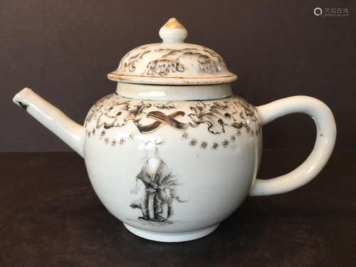 ANTIQUE Chinese Griselle Figurine Teapot, 18th century