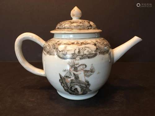 ANTIQUE Chinese Griselle Figurine Teapot, 18th century