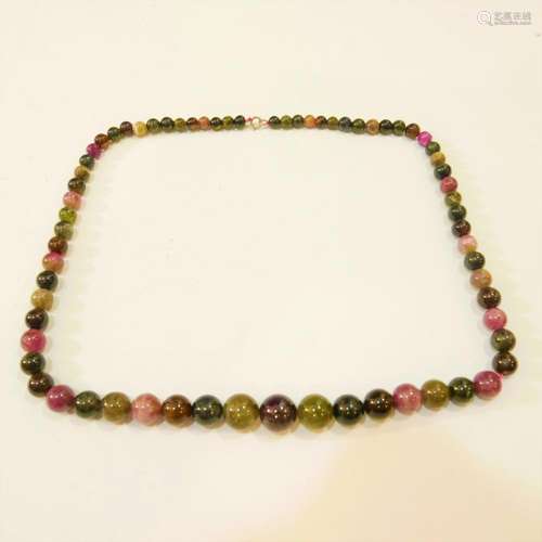 NATURAL TOURMALINE BEADS NECKLACE