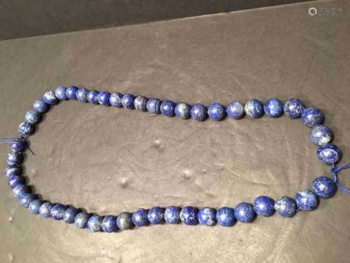 OLD Chinese Long Lapis necklace, 32