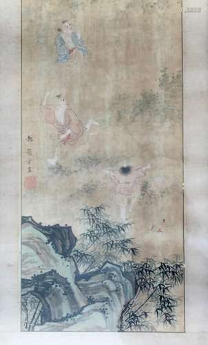 CHINESE ANTIQUE PAINTING. HAO GUANFANG SIGNATURE.