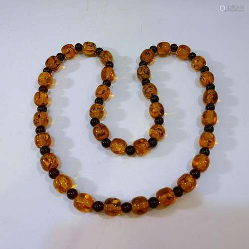 NATURAL AMBER BEADS NECKLACE