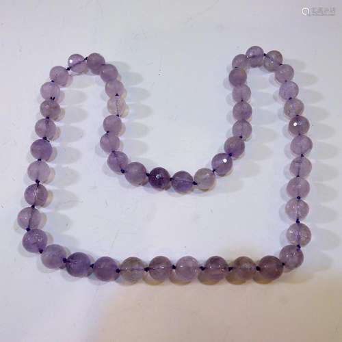 FACETED AMETHYST BEADS NECKLACE