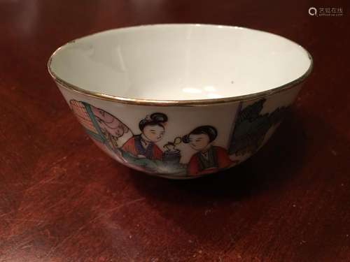 OLD Chinese Famille Rose Bowl, 4 3/4