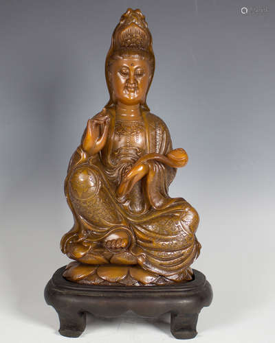 SOAPSTONE GUANYIN FIGURE