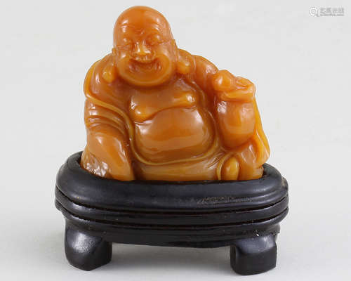 SOAPSTONE CARVING WITH BUDDHA