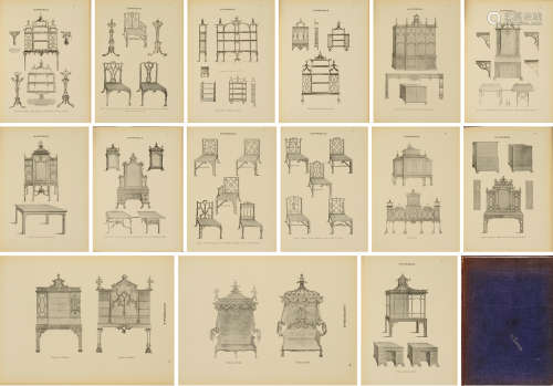 清 宣统二年（1910）伦敦出版《托马斯・齐本德尔的中式家具设计》硬皮精装本一册（古斯塔夫·艾克先生旧藏）