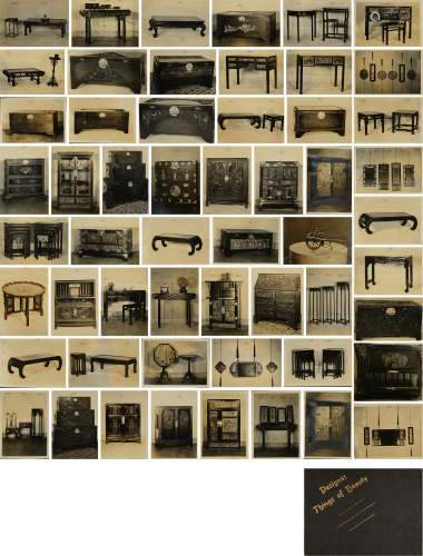 民国时期（约1920-1930年代）有关“中国古典家具”的原版银盐老照片一册共计66张（古斯塔夫·艾克先生旧藏）