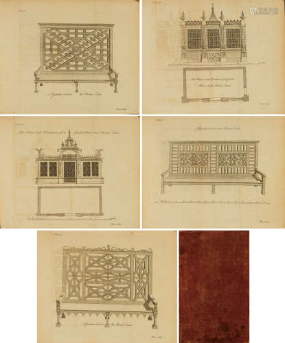 清 乾隆20年（1755）伦敦出版《中国古典家具及东方建筑设计图集》硬皮精装本一册（古斯塔夫·艾克先生旧藏）