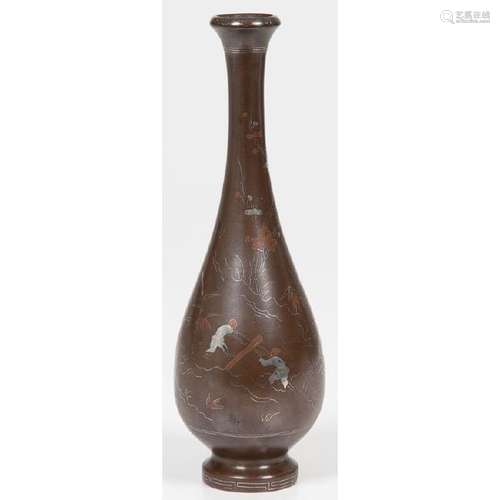 Japanese Meiji Bronze Vase