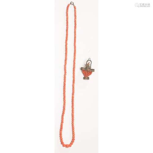 Coral Bead Necklace