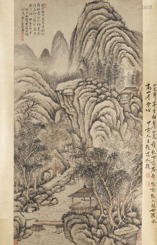 Landscape after Shen Zhou, 1744 Dong Bangda (1699-1769)