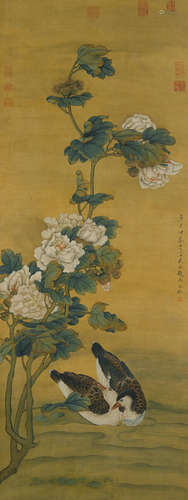 Hibiscus and Ducks After Zhao Wenshu (1595-1634)