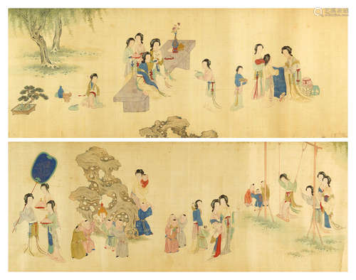 One Hundred Beauties, 19th century After Qiu Ying (1494-1551/2)