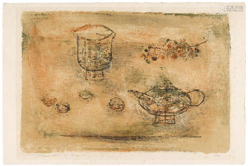 Teapots, 1952 Zou Wou-ki (Zhao Wuji, 1920-2013)