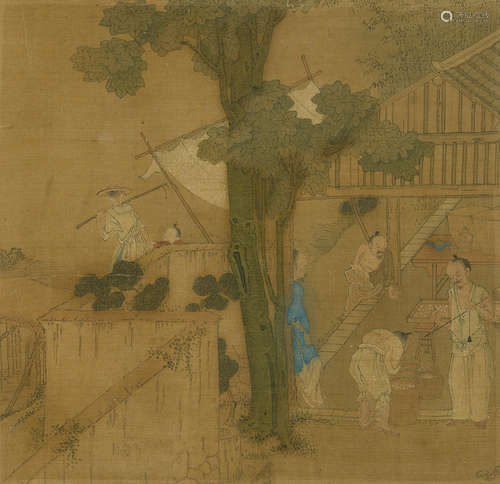 Scenes of Silk and Rice Production After Jiao Bingzhen (fl.1689-1726)