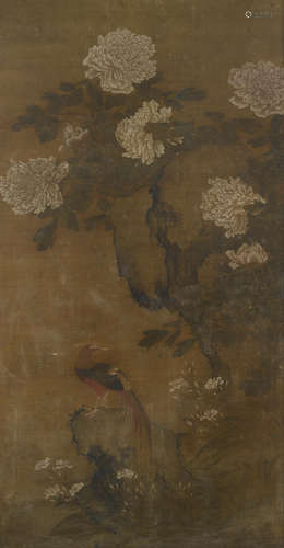 Golden Pheasant and Peony, 17th/18th century Anonymous