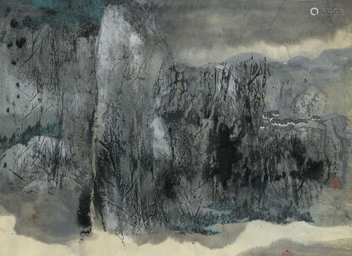 Village in the Mountains C. C. Wang (Wang Jiqian, 1907-2003)