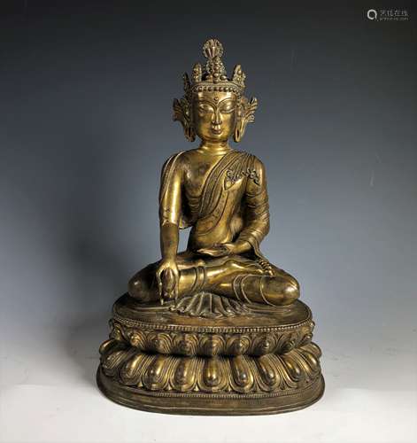 Gilt Bronze Figure of Tara