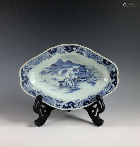 Blue and White Porcelain  Tray