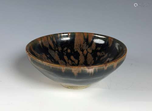 Black Glazed Oil Spot Bowl