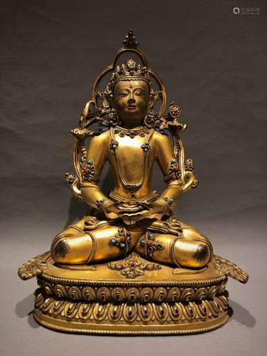 Gilt Bronze Figure of Tara