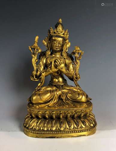 Gilt Bronze Figure of Tara