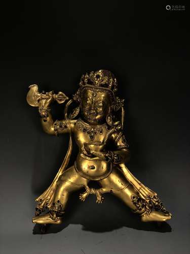 Gilt Bronze Figure of Vajrapani