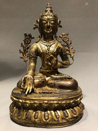 Gilt Bronze Figure of Tara