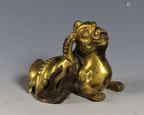 Gilt Bronze Mythical Beast