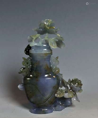 Violet Colored Jadeite Vase