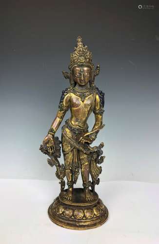 Gilt Bronze Figure Of Padmapani