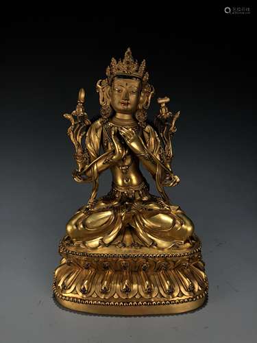 Gilt Bronze Figure of  Tara