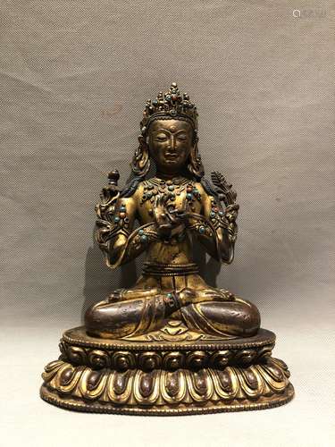 Gilt Bronze Figure of Tara