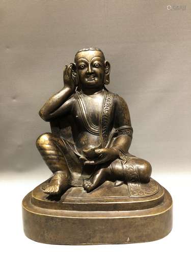 Gilt Bronze Figure of Guru