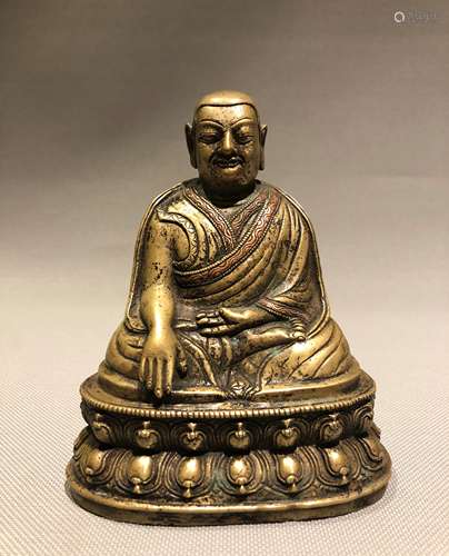 Gilt Bronze Figure of Guru