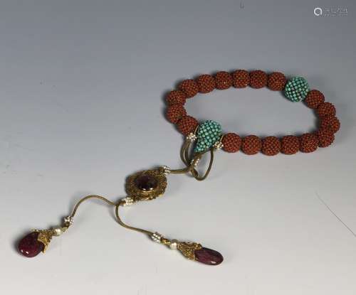 Coral Prayer Bracelet