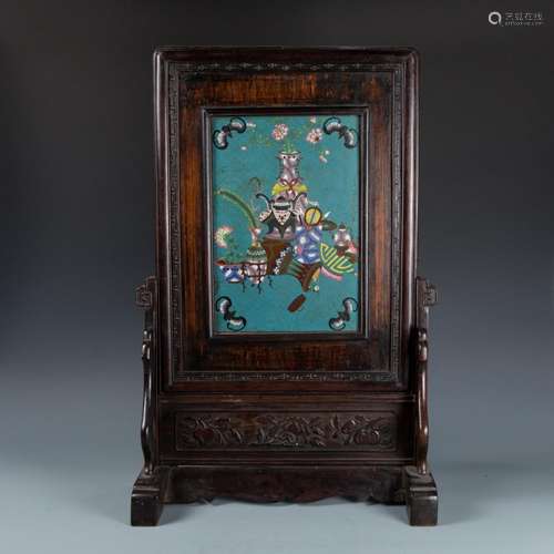 Cloisonne Table Screen