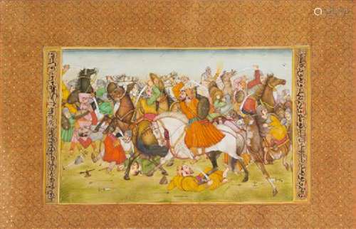 * Three Indian Miniature Paintings Largest 11 5/8 x 6