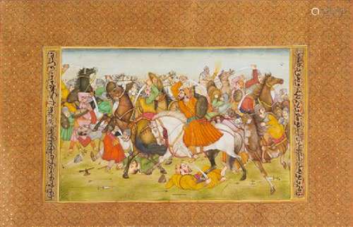 * Three Indian Miniature Paintings Largest 11 5/8 x 6